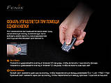 Наключний ліхтар брелок FENIX E03R Blue (260LM, Type-C USB, IP66, 6 режимів, +RED Light), фото 4