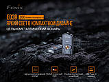 Наключний ліхтар брелок FENIX E03R Blue (260LM, Type-C USB, IP66, 6 режимів, +RED Light), фото 10