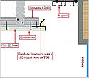 Універсальний профіль тіньового шва АСТ 50 з каналом для Led стрічки, фото 6