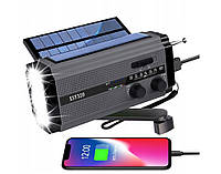Радіо Power Bank 5000 мАг із сонячною батареєю та світлодіодним ліхтариком