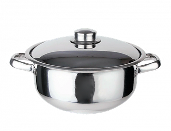 Каструля з кришкою Home Perfect 8 л 26х16 см з нержавіючої сталі для індукції і газу