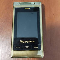 Мобільний телефон Tkexun G10 (Happyhere G10-C) gold зручна кнопкова розкладачка бабушкофон