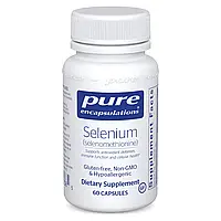 Селен (селенометионин), Selenium (selenomethionine), Pure Encapsulations, 60 капсул