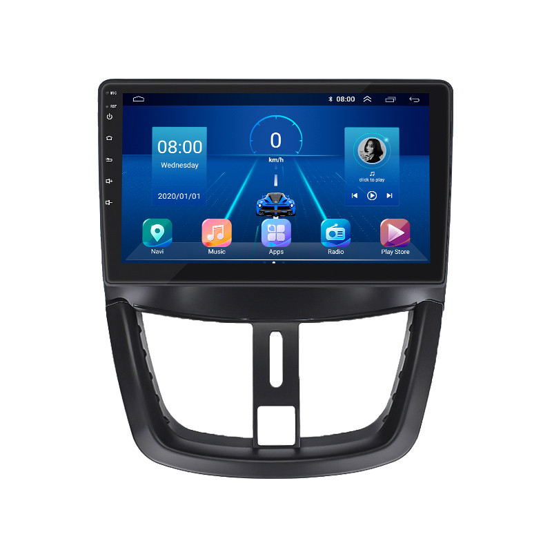 Штатна магнітола Lesko для Peugeot 207 I 2006-2009 екран 9" 4/32 Gb/ 4G/ Wi-Fi/CarPlay Premium GPS Android