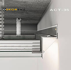 Профіль тіньового шва 35 мм АСТ35 із каналом для LED підсвічування мм.