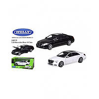 Машина метал 24051W "WELLY"1:24 MERCEDES BENZ S-CLASS, 2 кольори,