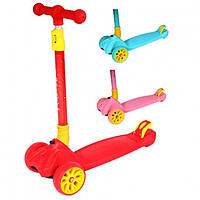 Самокат GS-0021 пластик, складний PU світло 120*40мм 30*13см, 3кг 3кольори кор./6/