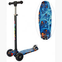 Самокат JR 3-060-22-WP3 (1 шт.) MAXI, алюм + пластик, 3колПУ,пер120-40 мм, руль70-89 см, підніж40-13,5 см, спринт