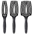 Olivia Garden Fingerbrush Combo плаский гребінь з нейлоновими й кабанячими щетинками Small, фото 5