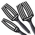 Olivia Garden Fingerbrush Combo плаский гребінь з нейлоновими й кабанячими щетинками Small, фото 4