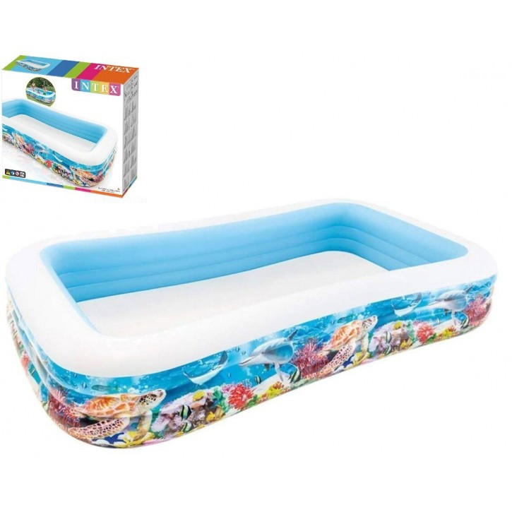 Басейн 58485 NP (2) "Тропічний риф" розміром 305х183х56см, об'єм: 1020л, вага: 7,3кг, від 6 років [Коробка]
