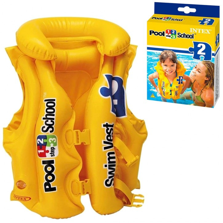 Жилет 58660 (24шт) 50-47см, 3-6 років, 18-30кг, жовтий, в кор-ці, 19-13-4см