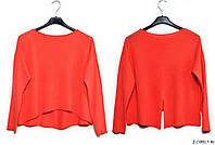 Молодежный женский свитер. Размер: 46/48. Цвета: розовый, коралловый. Женский, укороченный свитер.