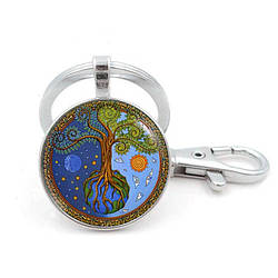 Брелок із деревом життя інь янь