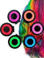 Набор мелков для волос 6 шт Hair chalk Разноцветные красители тени для детей и взрослых