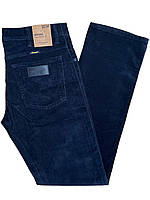 Вельветові джинси Wrangler Dark Blue - синій