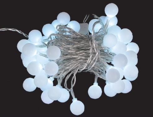 Світлодіодна гірлянда LED Balls 100 White білий провід