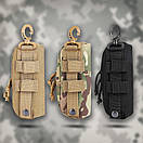 Сумка-підсумок чохол тактичний для окулярів PROTECTOR на пояс на лямку рюкзака пісочний койот із системою MOLLE, фото 8