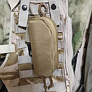 Сумка-підсумок чохол тактичний для окулярів PROTECTOR на пояс на лямку рюкзака пісочний койот із системою MOLLE, фото 3