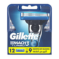 Сменные картриджи Gillette Mach3 Turbo 12 шт (7702018611225)