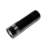 Ліхтарик на батарейках ААА ABC ліхтар 9 діодів чорний