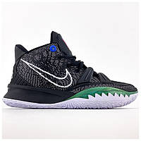 Мужские кроссовки Nike Kyrie 7 GS Black/Green, черные кроссовки найк кайри 7