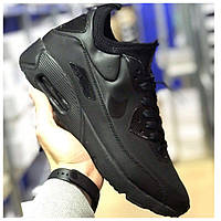 Мужские зимние кроссовки Nike Air Max 90 Sneakerboot Mid Winter Black найк аир макс 90 Ultra MID Winter Black