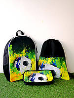 Набір для школяра/Рюкзак спорт/рюкзак футбол/гаманець для взуття/рюкзак спортивний/пенал шкільний