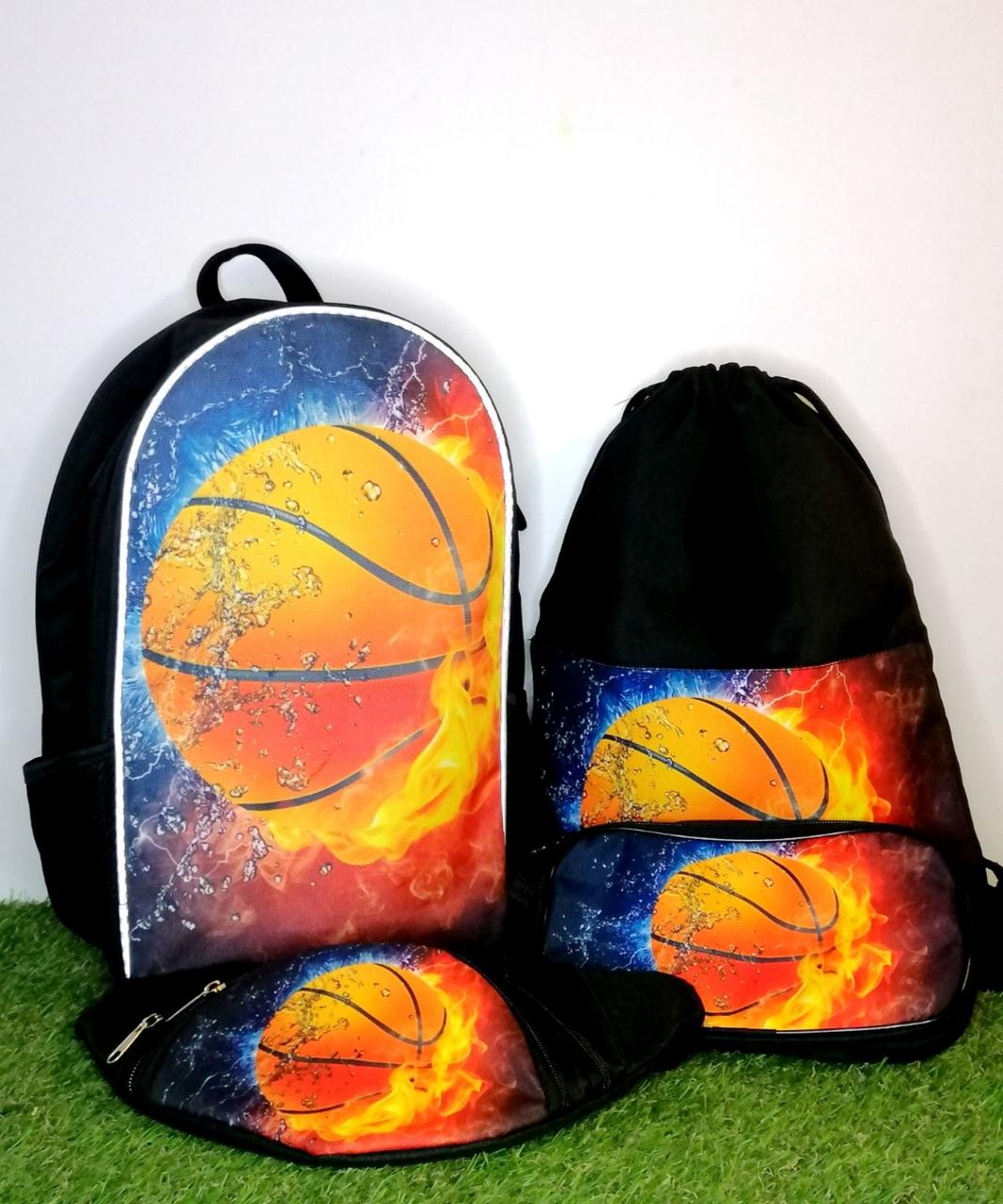 Набір для школяра/Рюкзак спорт/рюкзак баскетбол/гаманець для взуття/рюкзак спортивний/пенал шкільний