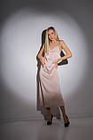 Жіноча сукня комбінація з відкритою спиною Люкс беж (різні кольори) ХС С М Л, фото 2
