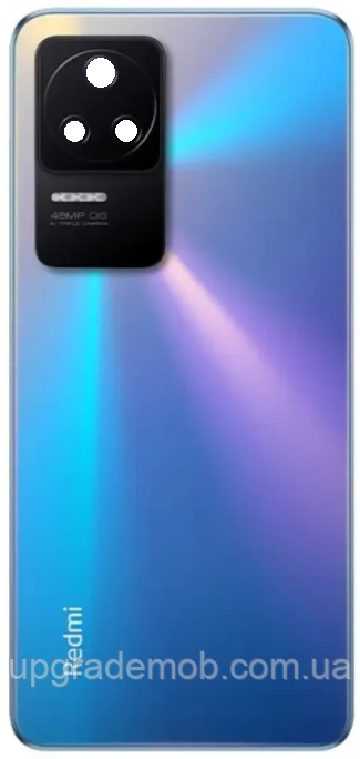 Задня кришка Xiaomi Poco F4/Redmi K40S блакитна оригінал + скло камери 48MP логотип "POCO"