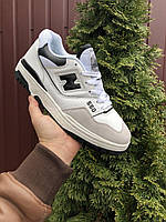 Кроссовки мужские New Balance 550 Нью Баланс Белые с черным весна/лето/осень демисезонные