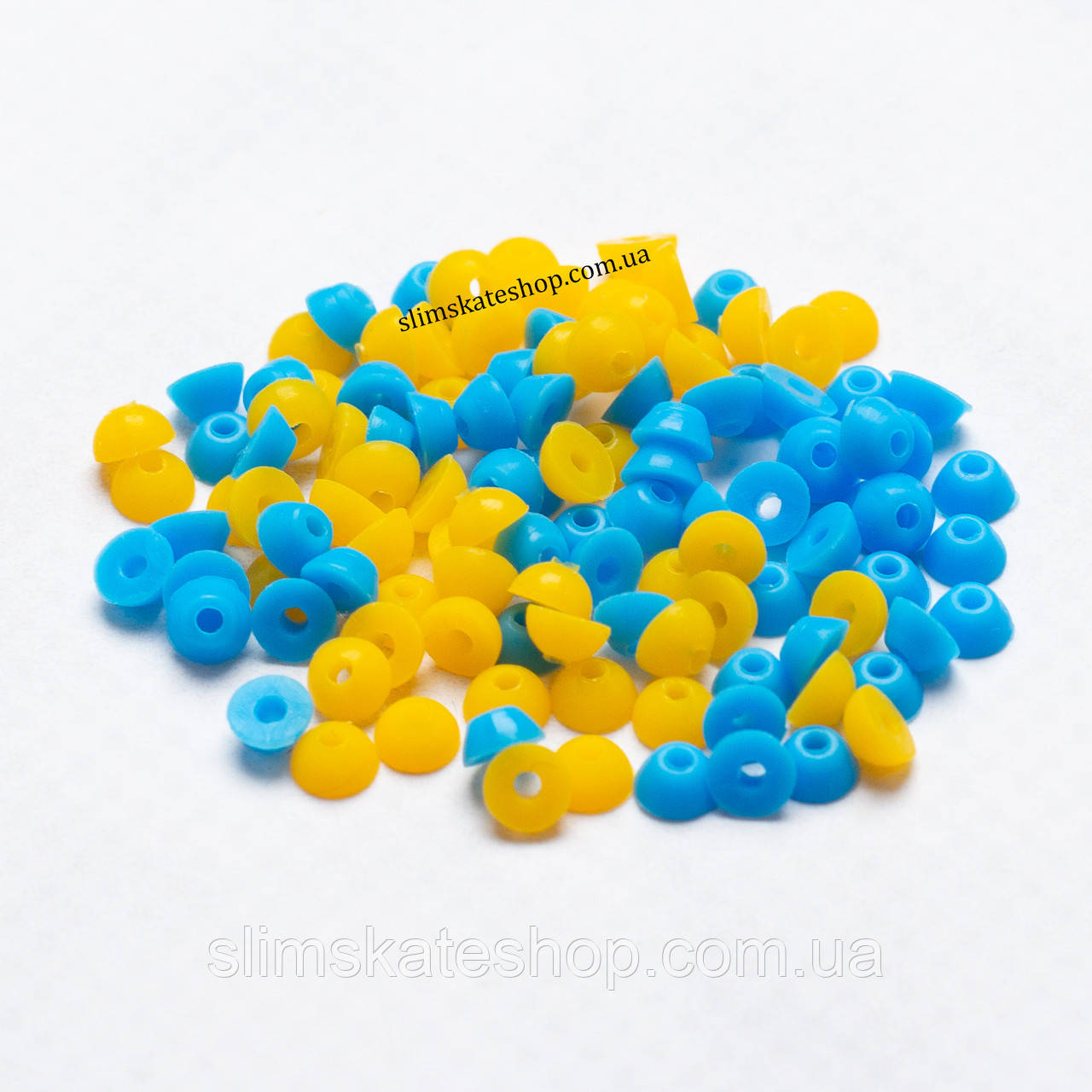 Бушинги для фінгерборду Slim Urethane Bushings Kit (жовті + блакитні, комплект 4 шт)