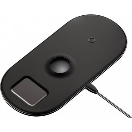 Заряджання бездротовий 3в1 телефон годинник навушники Baseus Smart WX3IN1-C01, фото 1