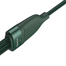 Кабель для телефона Type-C Micro Lightning 1.2 м 5 А 66 Вт 480 Мб/с зелений Baseus CA1T3-06, фото 5
