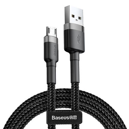 Кабель Micro USB двухсторонний 2.4А 1м Baseus Cafule CAMKLF-BG1, фото 1