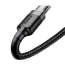 Кабель Micro USB двухсторонний 2.4А 1м Baseus Cafule CAMKLF-BG1, фото 4