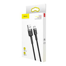 Кабель Micro USB двухсторонний 2.4А 1м Baseus Cafule CAMKLF-BG1, фото 6