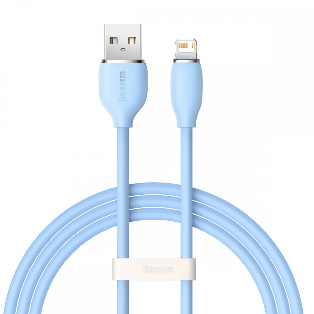Кабель Lightning гнучкий 1.2 м блакитний Baseus Jelly Liquid Silica Gel CAGD000003