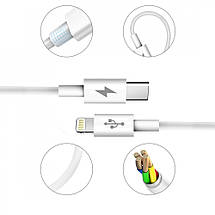 Кабель Lightning Type-C 3 А 25 Вт 1 м Haweel HWL4036, фото 4