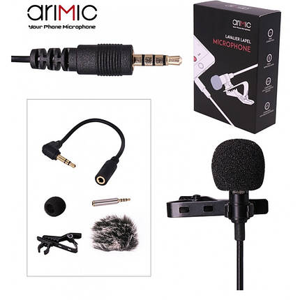 Петличний мікрофон Ulanzi AriMic Lavalier Microphone 1.5 м, фото 3