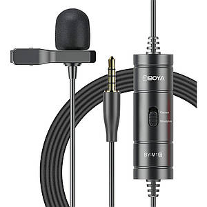 Мікрофон петличний для телефона камери 3.5 мм 6м BOYA BY-M1S