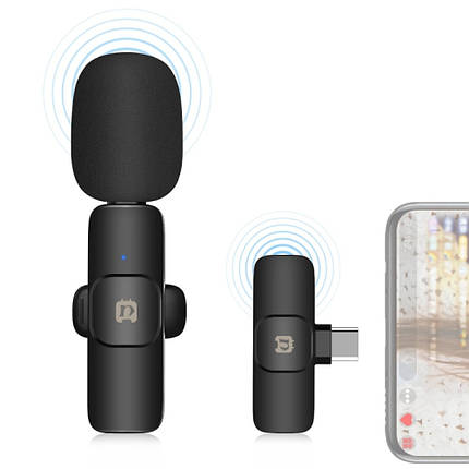 Мікрофон бездротовий Type-C цифровий 2.4ГГц Android Puluz PU3082B, фото 1