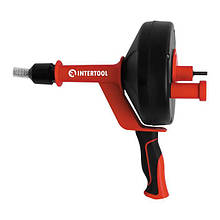 Інструмент для чищення труб, трос 6мм*4м, кручений загострений накінечник INTERTOOL HP-1010