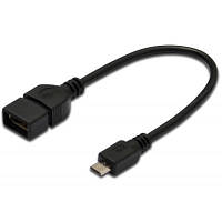 Новинка Дата кабель OTG USB 2.0 AF to Micro 5P 0.2m Digitus (AK-300309-002-S) !