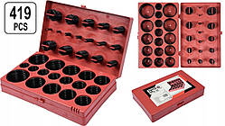 Кільця Ущільнювальні Гумові Маслобензостійкі Набір 419 шт YATO (YT-06876)