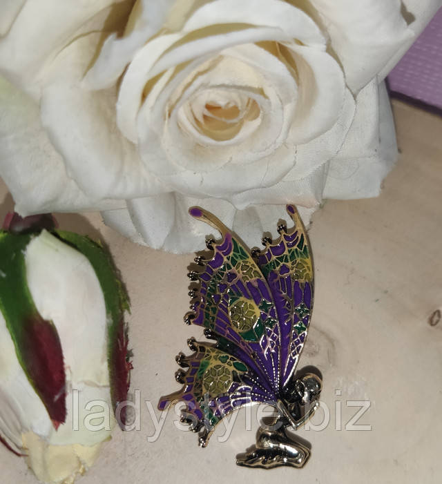 Шикарная брошь-кулон эльф от студии ladystyle.biz купить украшения с фианитами серьги пусеты подарок женщине пирсинг