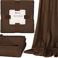 Плед-покрывало Springos Luxurious Blanket 200 x 220 см | коричневый плед