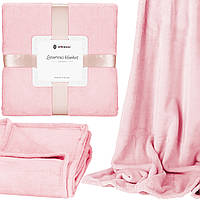 Плед-покрывало Springos Luxurious Blanket 150 x 200 см | розовый плед