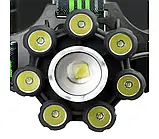 Ліхтар налобний BL-T88-T6-B6 | 8 світлодіодів | Акумулятор, USB | Для спорту, роботи, активного відпочинку, фото 3